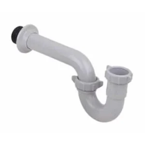 White P Trap 1 1/2 Inch for Bathroom Kitchen Sink Drain Pipe Tubular Kit