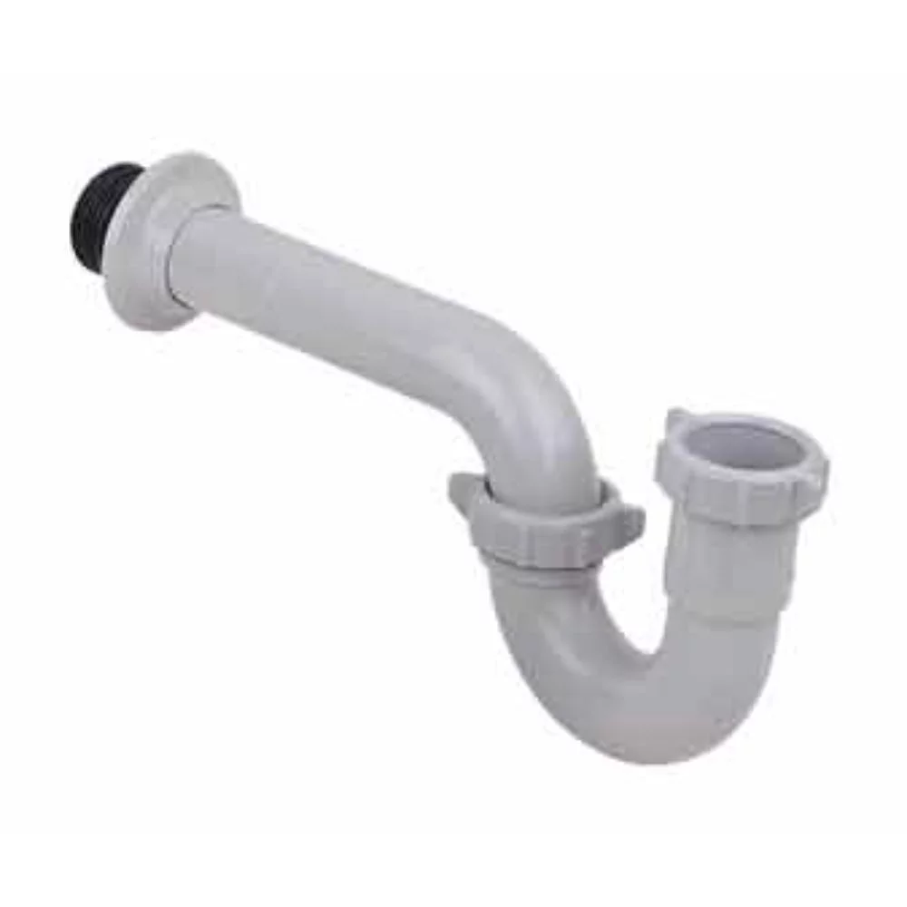 White P Trap 1 1/2 Inch for Bathroom Kitchen Sink Drain Pipe Tubular Kit